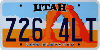 UT license plate Z264LT