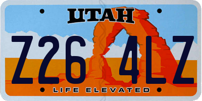 UT license plate Z264LZ
