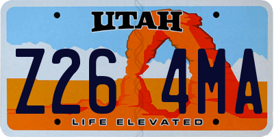 UT license plate Z264MA