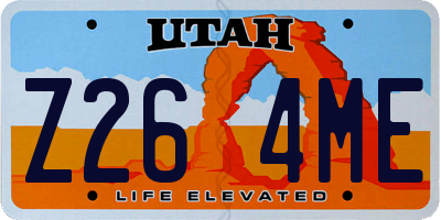 UT license plate Z264ME