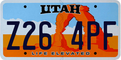 UT license plate Z264PF
