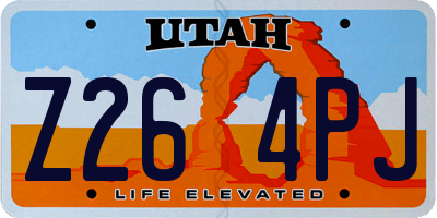 UT license plate Z264PJ