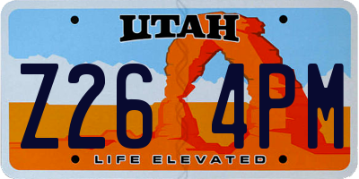 UT license plate Z264PM