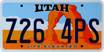 UT license plate Z264PS