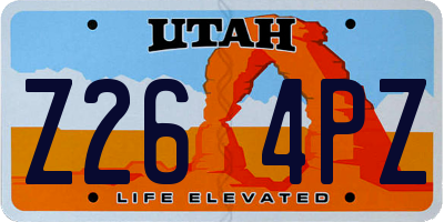 UT license plate Z264PZ