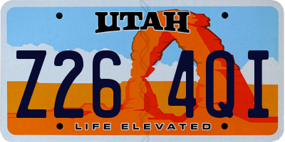 UT license plate Z264QI