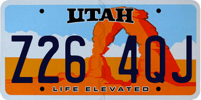 UT license plate Z264QJ