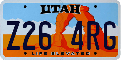 UT license plate Z264RG