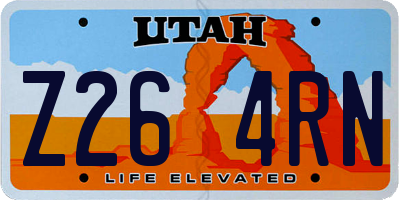 UT license plate Z264RN