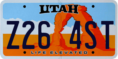 UT license plate Z264ST