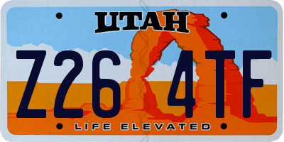 UT license plate Z264TF