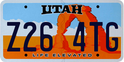 UT license plate Z264TG