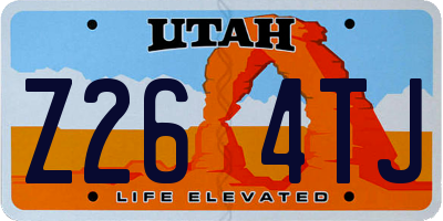 UT license plate Z264TJ