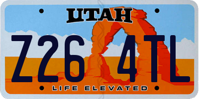 UT license plate Z264TL