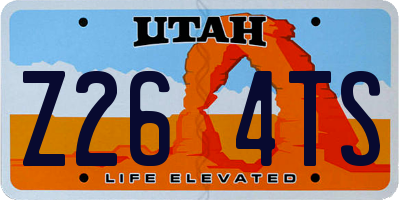 UT license plate Z264TS