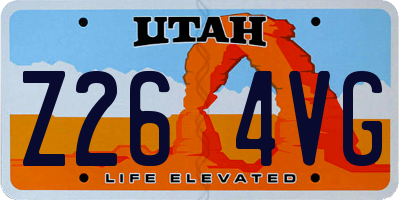 UT license plate Z264VG