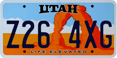 UT license plate Z264XG