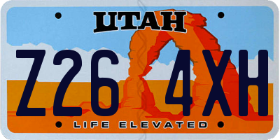UT license plate Z264XH