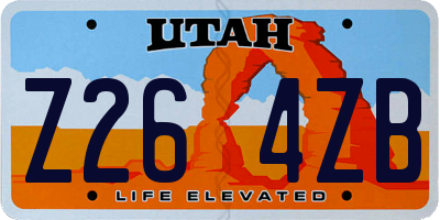 UT license plate Z264ZB