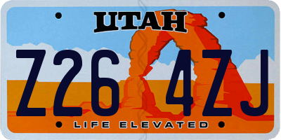 UT license plate Z264ZJ