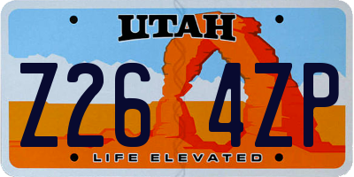 UT license plate Z264ZP
