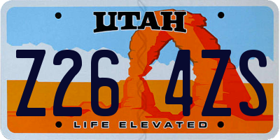UT license plate Z264ZS