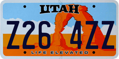 UT license plate Z264ZZ