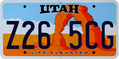 UT license plate Z265CG