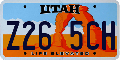 UT license plate Z265CH