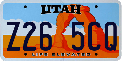 UT license plate Z265CQ