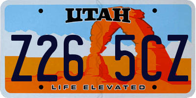 UT license plate Z265CZ