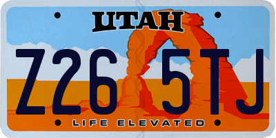 UT license plate Z265TJ