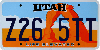 UT license plate Z265TT