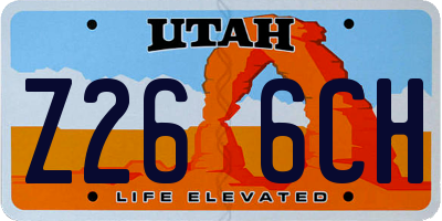 UT license plate Z266CH