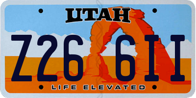UT license plate Z266II