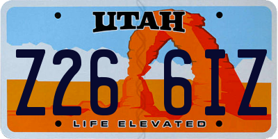 UT license plate Z266IZ
