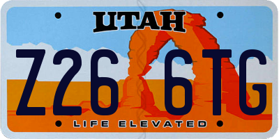 UT license plate Z266TG