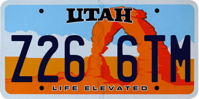 UT license plate Z266TM