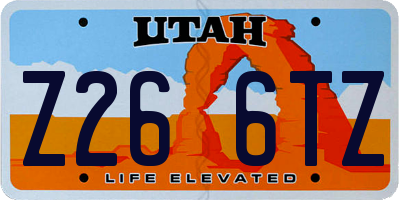 UT license plate Z266TZ