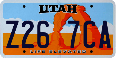 UT license plate Z267CA