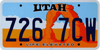 UT license plate Z267CW