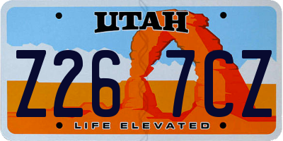 UT license plate Z267CZ