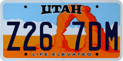UT license plate Z267DM