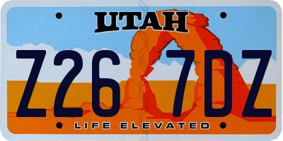 UT license plate Z267DZ