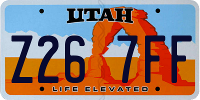 UT license plate Z267FF