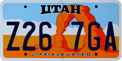 UT license plate Z267GA