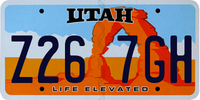 UT license plate Z267GH