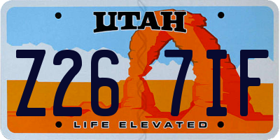 UT license plate Z267IF