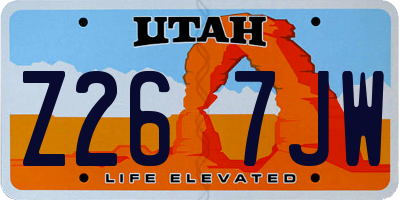 UT license plate Z267JW