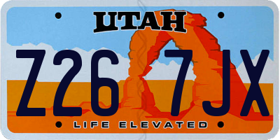 UT license plate Z267JX